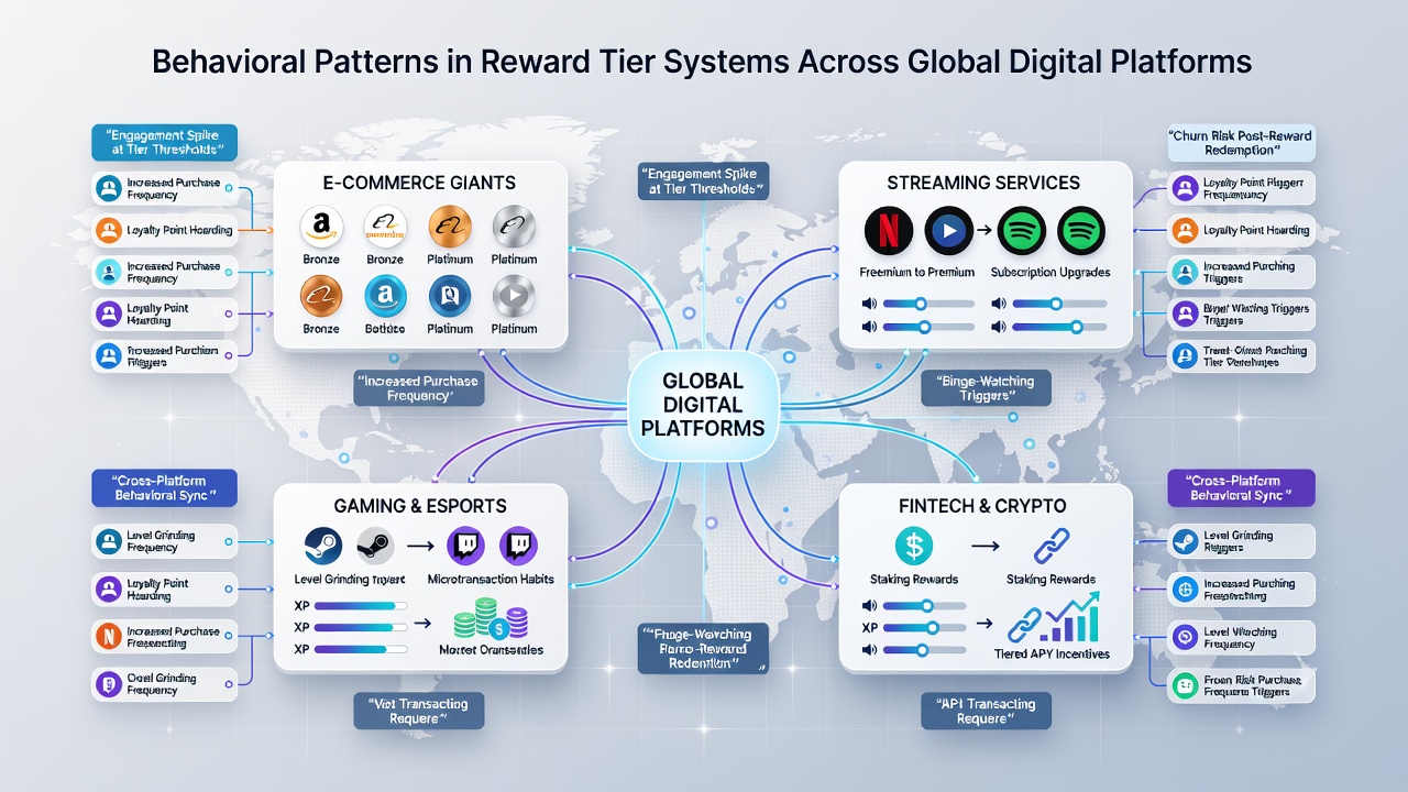 Graph depicting user progression rates and retention statistics across different reward tiers in digital environments